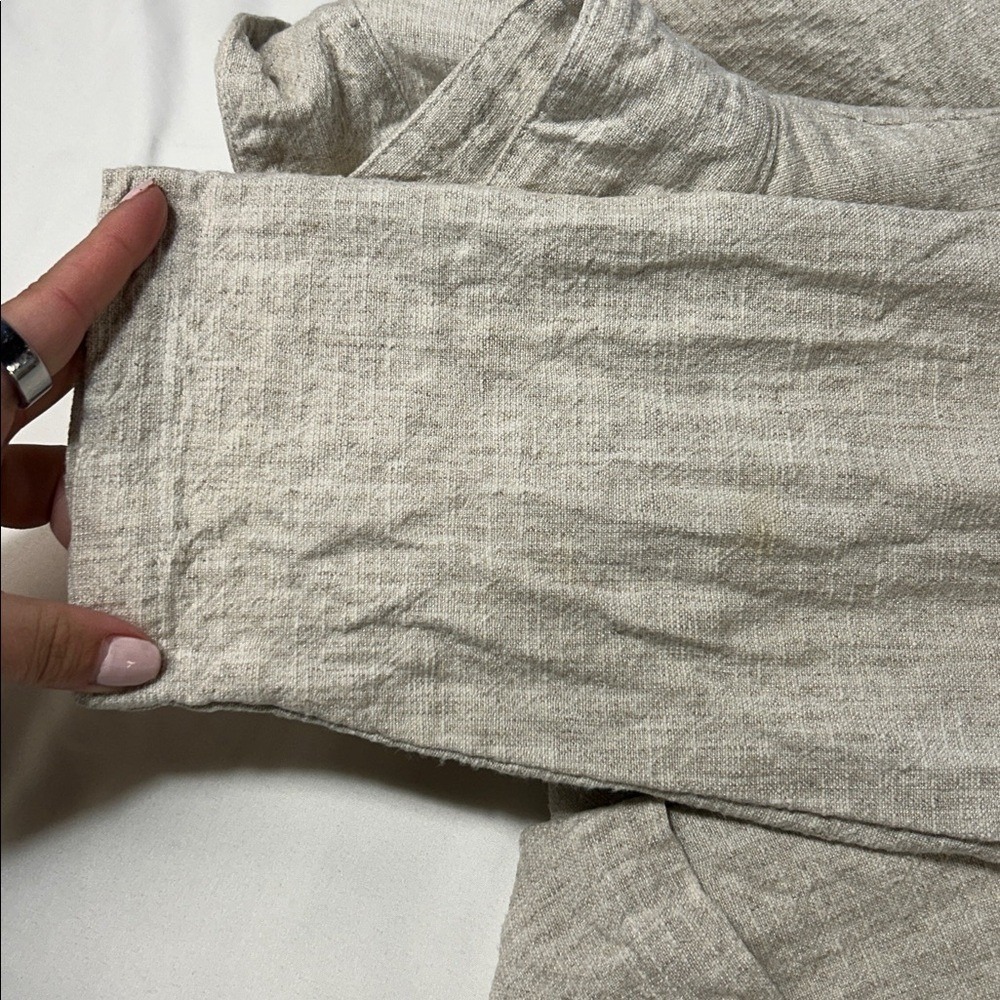 CP‎ Shades Linen Blend Button Front Oversized Shirt Natural Size Medium - Picture 8 of 9